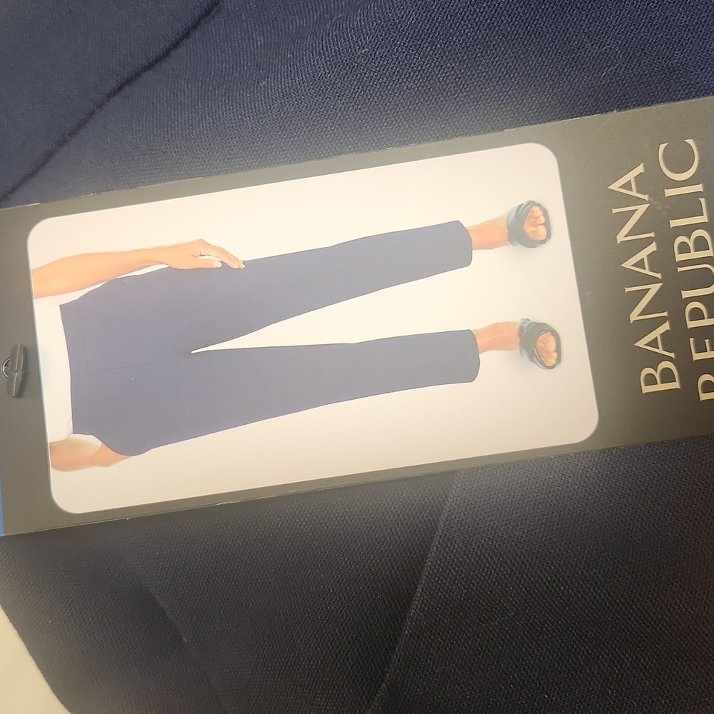 NWT Banana Republic Pull On Navy Trousers, Size 10 - Picture 2 of 10